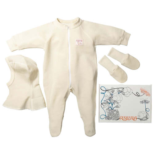 Ruskovilla organic wool baby set
