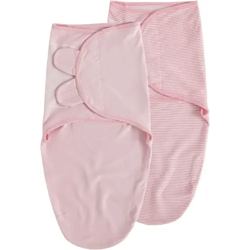 Organic Baby Swaddle Sleep Sacks, 2-Pack Swaddles for Newborns Baby Essentials, Infant 0-3 Months, 100% Cotton Soft & Snug Adjustable Wrap Nursery Swaddling Blankets Improves Sleep