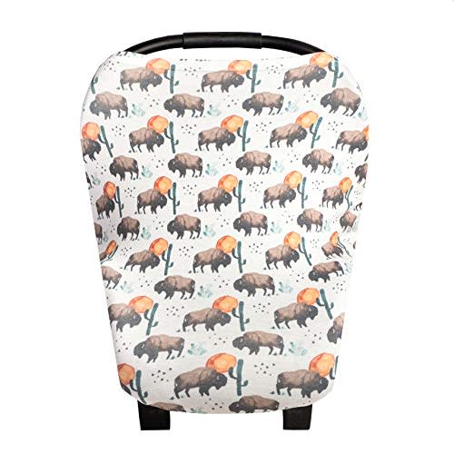Bison Copper Pearl Multi-Use Cover: Car Seat, Nursing, Stroller - Stretchy Fabric, All-Season, Stylish Designs, Easy Access for Moms