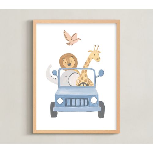 Minted® Safari Friends Animals Wall Art | Pottery Barn Kids