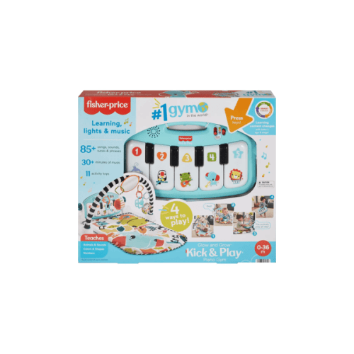Fisher-Price Glow & Grow Kick & Play Blue Piano Gym