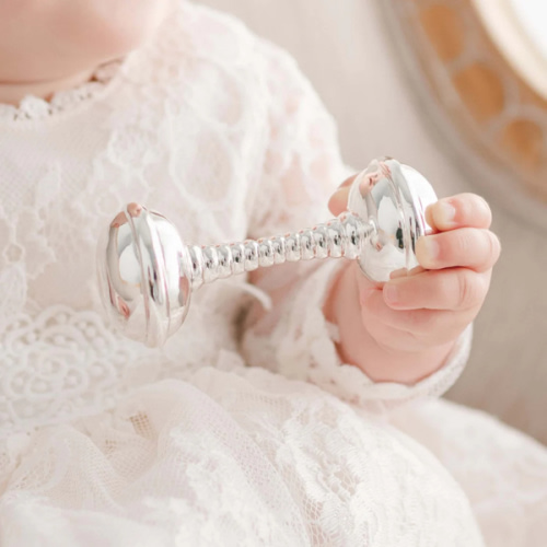 Baby Gift - Silver Rattle – Baby Beau and Belle