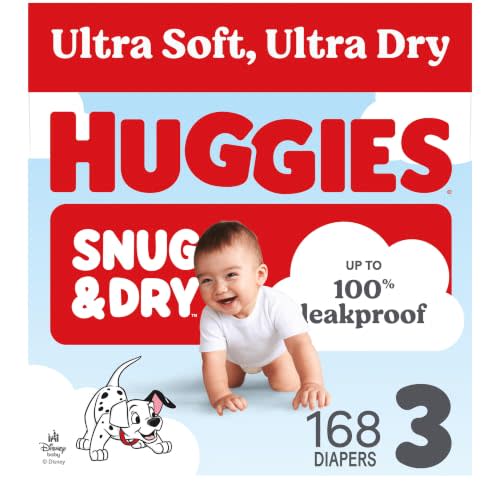 Huggies Snug & Dry Diapers Size 3, 168 Count