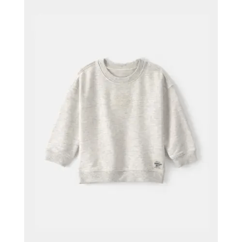 Baby OshKosh Logo French Terry Pullover Sweatshirt - Grey - OshKosh B'gosh | Carter's