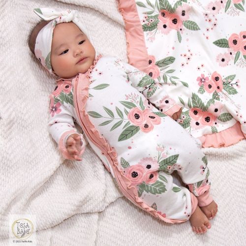 Floral Newborn Romper: Soft Cotton Baby Girl Outfit