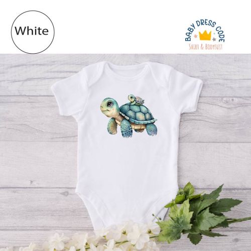 Mom and Baby Turtle Bodysuit: Sea Turtle Lover Gift