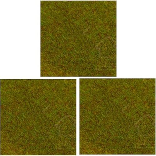 Model Grass Mat, (3pcs, 20"x20"), Model Railway Scenery for Model Scenery