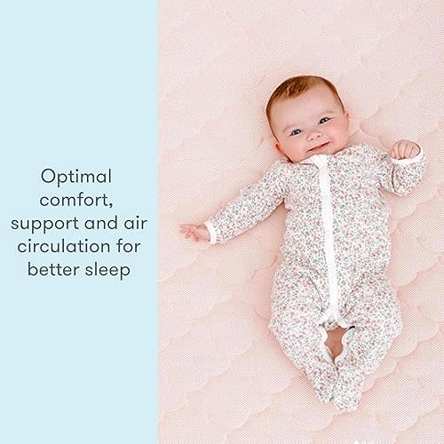 Newton Baby Crib Mattress - Infant & Toddler Mattress, Baby Bed Mattress for Crib, Dual-Layer, Safe, Breathable & Washable Crib Mattress, Removable Cover, Deluxe 5.5 inch-Thick Cushion, Pink