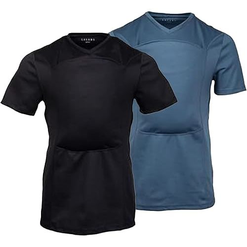 Lalabu The Dad Shirt 2-Pack | Black & Brook - Large | Hands-Free Baby Carrier for Dad with Kangaroo Pouch | Engineered for Bonding, Safety, & Comfort for Newborns Up to 15 Lbs. | CPSC Approved