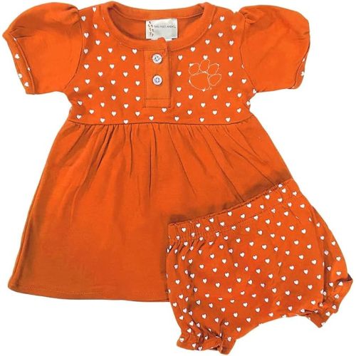Two Feet Ahead Hearts Baby Girl Dress with Matching Bloomers – Officially Licensed Infant Outfit