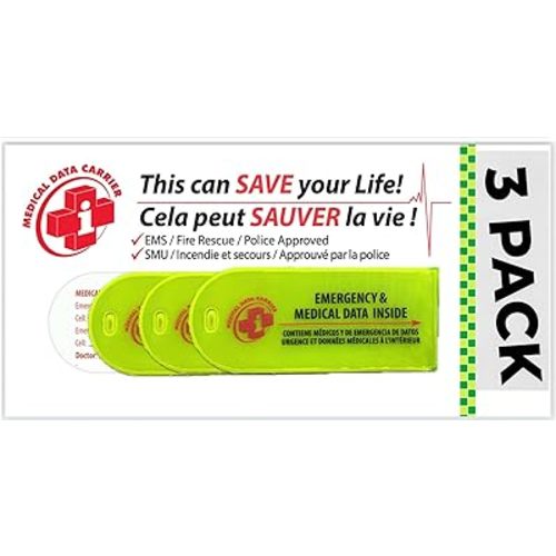 My Baby's Emergency Information for Child Car Seat ID/Strollers/Diaper Bags and More! 3 Pack with a Reusable Data Form so You can Change Information as Baby on Board Grows. B roth er