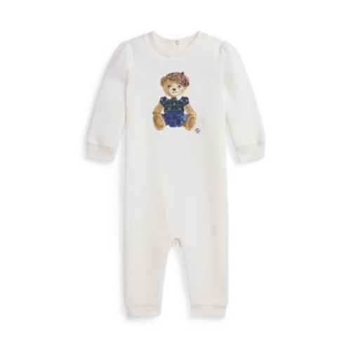 Baby Girls Polo Bear Fleece Coverall
