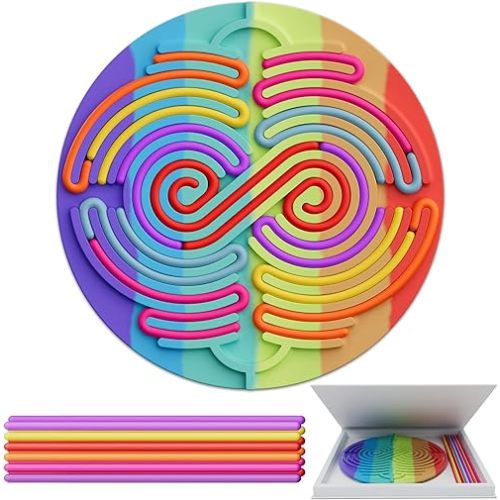 Sensory Activity Board for Kids Toddler Boys , Sensory Fidget Toys for Stress Anxiety Autistic ADHD, Calm Down Travel Airplane Essentials Toys for 3+ Year Old, Stuffers Gifts for Teen Girl