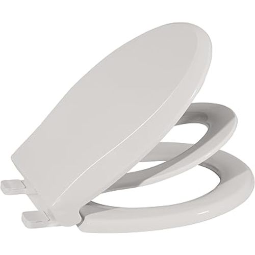 Toilet Seat, Round Toilet Seat with Toddler Seat Built in, Potty Training Toilet Seat Round Fits Both Adult and Child, with Slow Close and Magnets- Round Biscuit