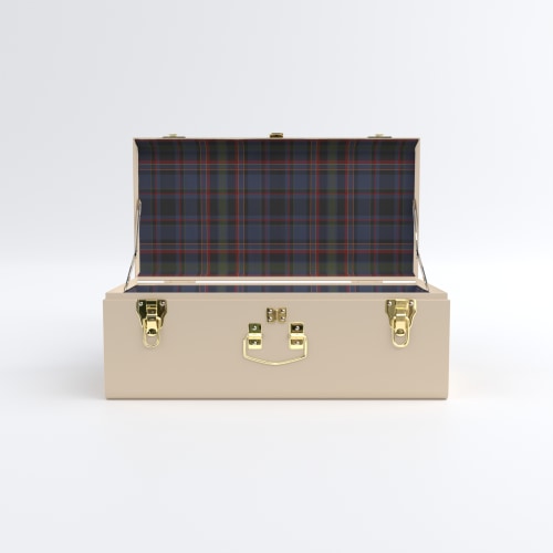 Petite Trunk - Beige - PK Plaid / Embroidery