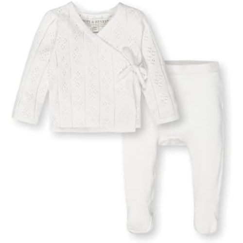 Hope & Henry Layette Long Sleeve Cardigan Sweater and Legging 2-Piece Set