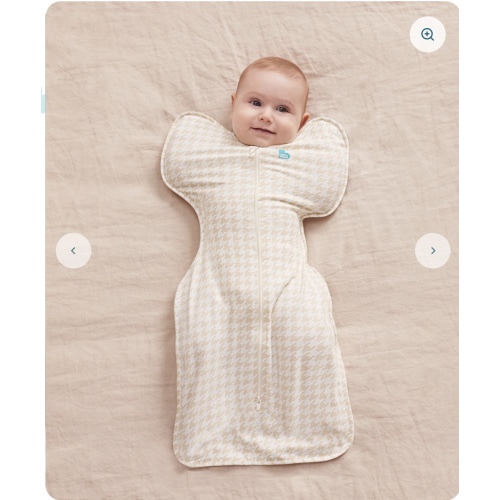 Swaddle Up™ 1.0 TOG Cotton Tan Houndstooth