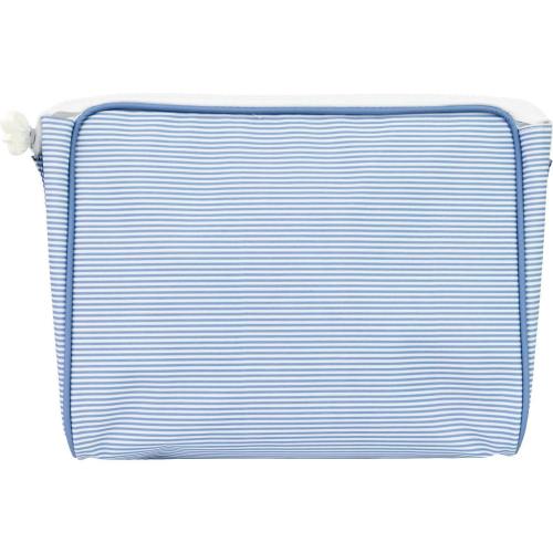 The Go Bag in Navy Mini Stripe