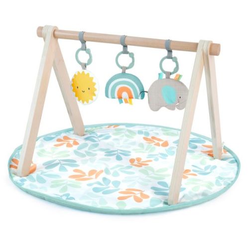 Ingenuity Ity Wood Play Activity Gym: Floral Botanical Design for Babies with Plastic, Polyester & Wood Materials