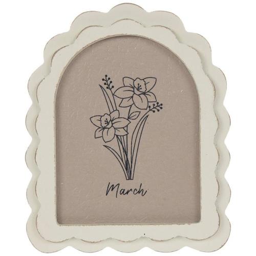 March Birth Flower Wood Decor