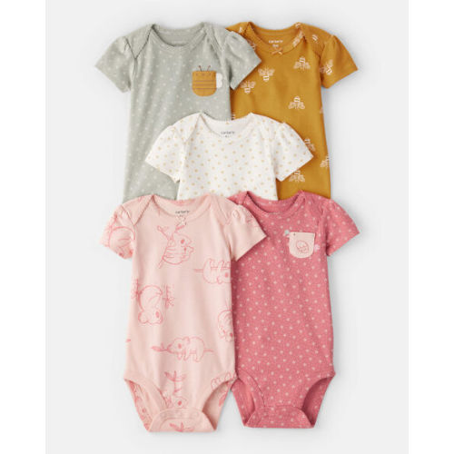 Baby 5-Pack Short-Sleeve Bodysuits - Carter's | Carter's