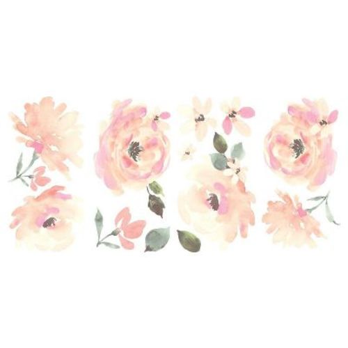 Floral Blooms Peel and Stick Wall Decal - RoomMates: Transformative Botanical Vinyl Decor, Easy to Reposition