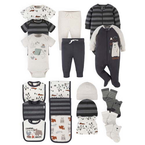 Gerber Baby Boys 20-Piece Shower Gift Set - Cotton