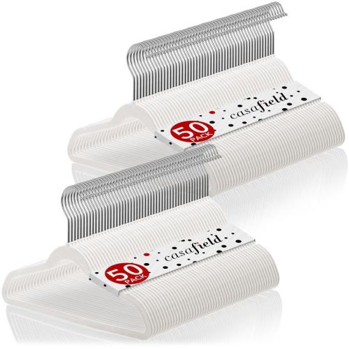 Casafield 14" Velvet Kid's Hangers for Children's Clothes, Set of 100