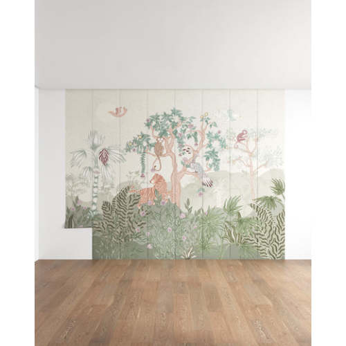 Lively Menagerie Wall Mural