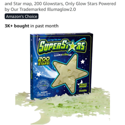 Glow in The Dark Stars - Includes Installation Material and Star map, 200 Glowstars, Only Glow Stars Powered by Our Trademarked Illumaglow2.0