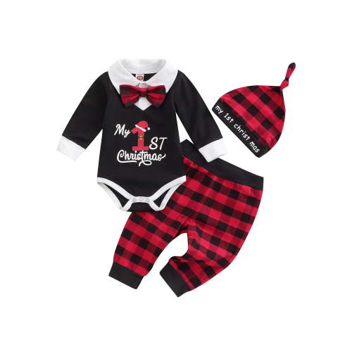 Newborn Baby Boy Cotton Top Bodysuit Romper Pants Leggings Hat Outfit Clothes