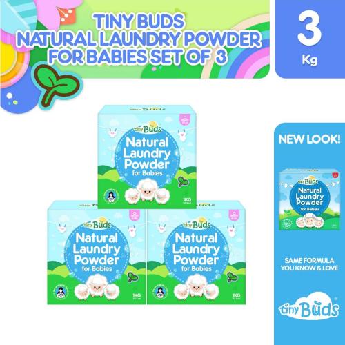 Tiny Buds Natural Powder Detergent 1kg Set of 3 Best for Hand Wash & Washing Machine