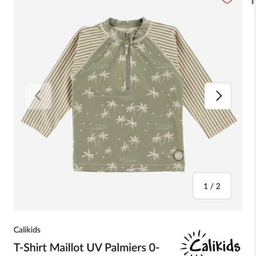 T-Shirt Maillot UV Palmiers 0-24mois – CLÉMENT