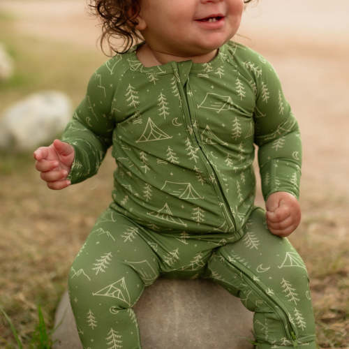 Infant Romper in Starry Pines