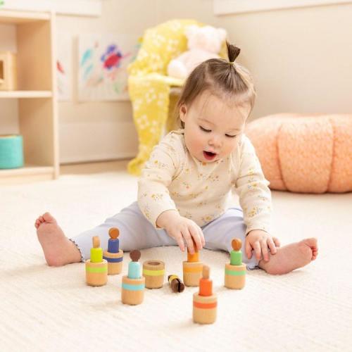 Lovevery, Post & Play Peg People Set | Zola Baby