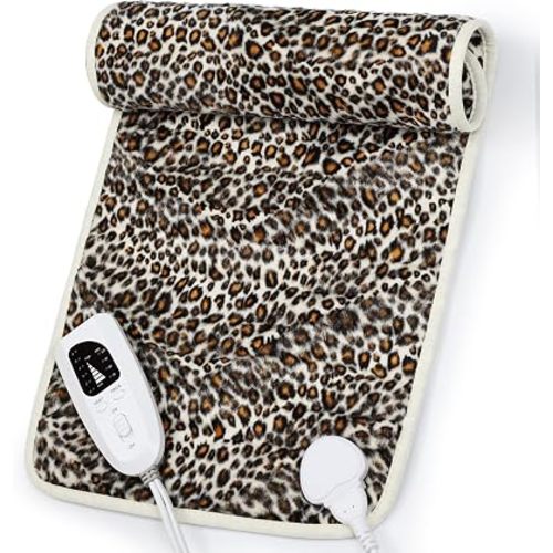 Heating Pad,Heated Blanket,Heating Pad for Back Neck,LeopardPrint,24x12 in