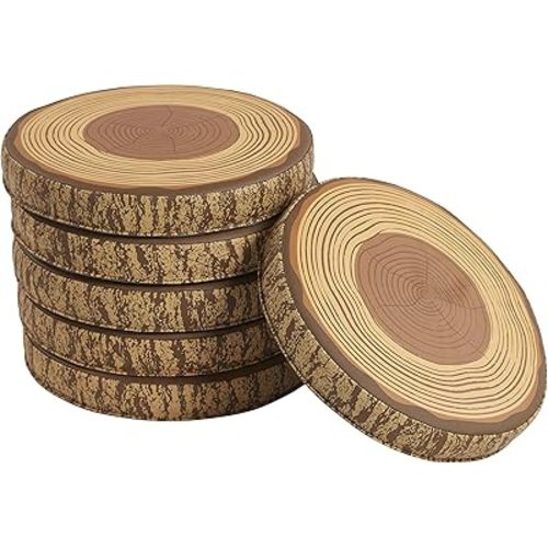 ECR4Kids SoftZone Tree Floor Cushions, Flexible Seating, Chocolate, 6-Pack
