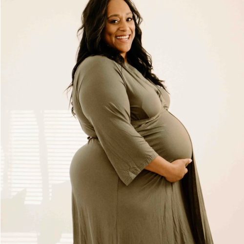 Lila Labor & Postpartum Gown in Sage