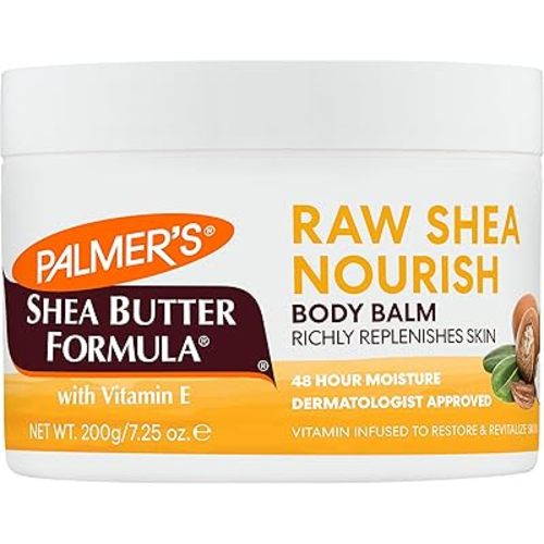 Palmer's Shea Butter Formula Raw African Shea Butter Balm, Nourishing Body Moisturizer for Rough, Dry Skin, 7.25 Ounces
