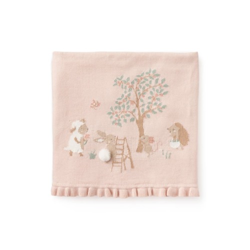 Garden Picnic Cotton Knit Blanket