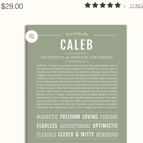 Caleb | Name Art Print