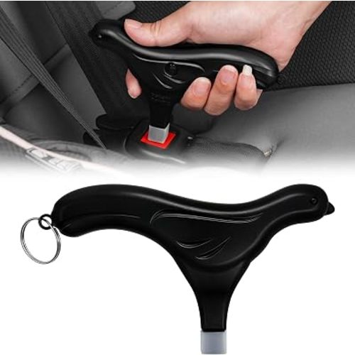 Buckle Release Tool - Compatible with Baby Car Seat, Stroller, Vehicle Buckle & Other Push Button Device - Easy Buckle Release Aid for Arthritis, Long Nails & Elderly (Black)