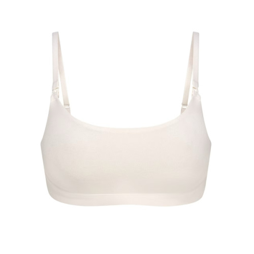 COTTON JERSEY MATERNITY NURSING SCOOP BRALETTE | MARBLE