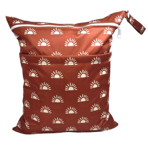 Two Zippered Waterproof Wet Dry Bag Neutral Print