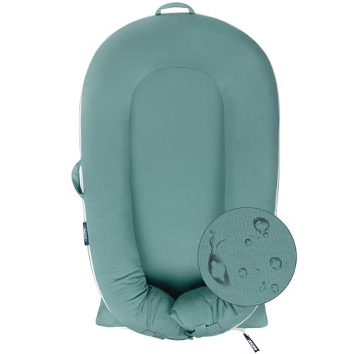 Organic Replacement Cover with Waterproof Pad | Premium Quality Spare Cover Certified Organic Cotton | Protects Against leaks | [Fits Dockatot Deluxe + Docks] (Cover Only) (Pistacho Green)