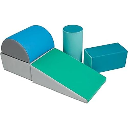 ECR4Kids SoftZone Climb and Crawl Playset, Building Blocks, Contemporary, 5-Piece