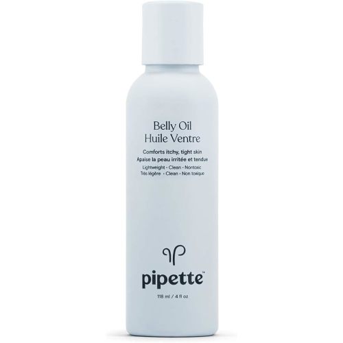 Pipette Belly Oil with Renewable Plant-Derived Squalane - Belly Oil For Pregnancy Stretch Marks, Pre and Postpartum Skincare, 4 fl oz