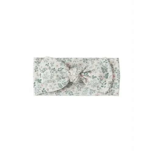 Colored Organics Hattie Bow Wrap - Merion Floral / Laguna + Shell