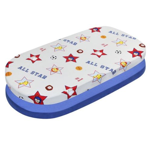 Everyday Kids 2-Pack Bassinet Sheets – 100% Cotton Percale, Jungle Sports & Blue, Fits Oval/Rectangle Pads, Compatible with Co-Sleepers & Loungers