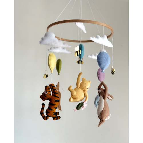 Pooh & Friends Baby Mobile with Bees & Clouds – Wondery Handmade